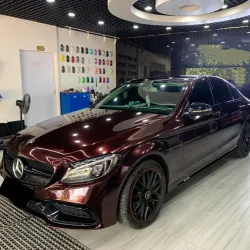 Gloss Metallic Black Rose Car Vinyl Wrap review Bubbles 03