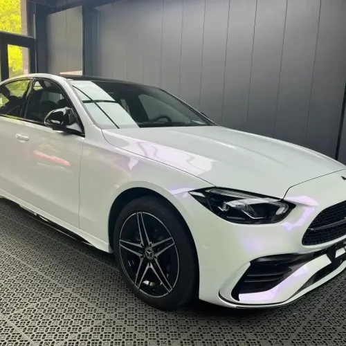 Gloss Chameleon Purple White Car Vinyl Wrap PET review 