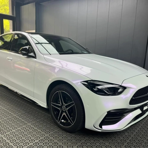 Gloss Chameleon Purple White Car Vinyl Wrap PET reviewed by