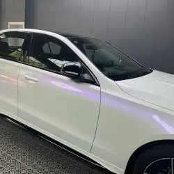Gloss Chameleon Purple White Car Vinyl Wrap PET review Chameleon 02
