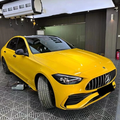 Gloss Sunflower Yellow Car Vinyl Wrap PET reviewed by