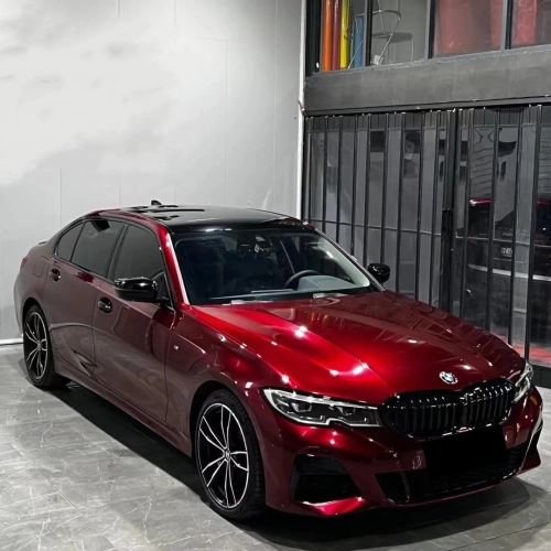 Ultra Glossy Liquid Dragon Red Car Vinyl Wrap PET reviewed by