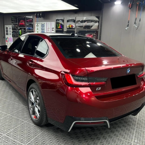 Ultra Glossy Liquid Dragon Red Car Vinyl Wrap PET reviewed by