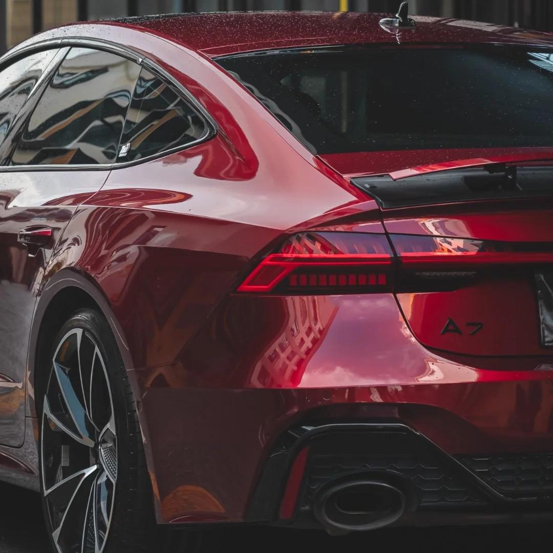 Ultra Glossy Liquid Dragon Red Car Vinyl Wrap PET review Beautiful 03