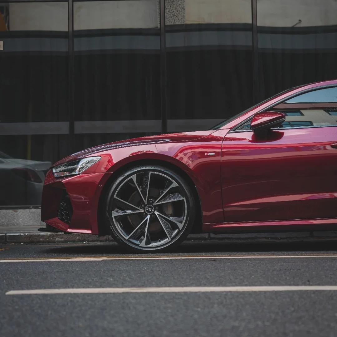 Ultra Glossy Liquid Dragon Red Car Vinyl Wrap PET review Beautiful 04