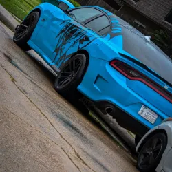 Gloss Miami Blue Car Vinyl Wrap Porsche PET review Gloss 04