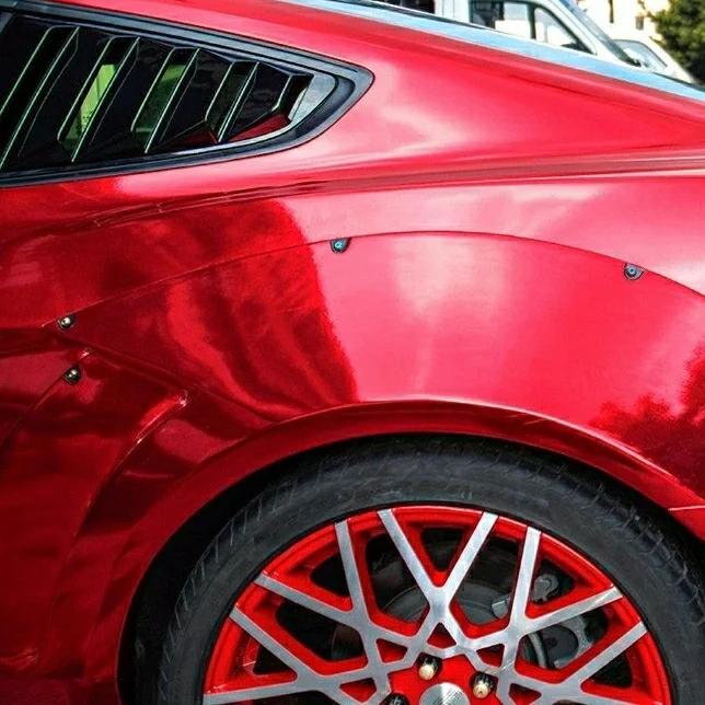 Gloss Mirror Chrome Candy Apple Red  Car Vinyl Wrap PET review Chrome 01