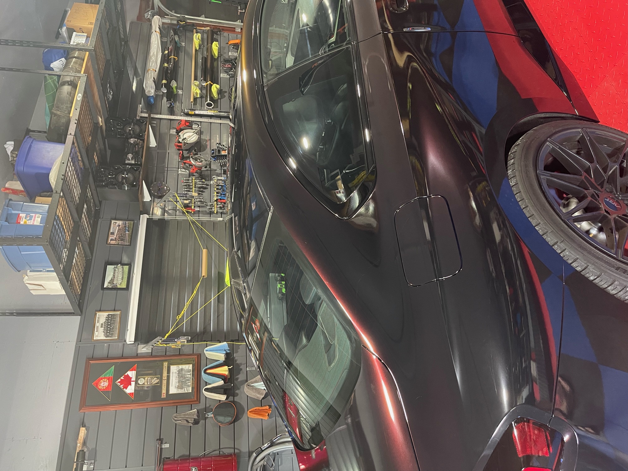 Gloss Diamond Chameleon Black Red Vinyl Wrap review Québec 00