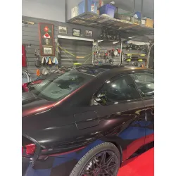 Gloss Diamond Chameleon Black Red Vinyl Wrap review Québec 01
