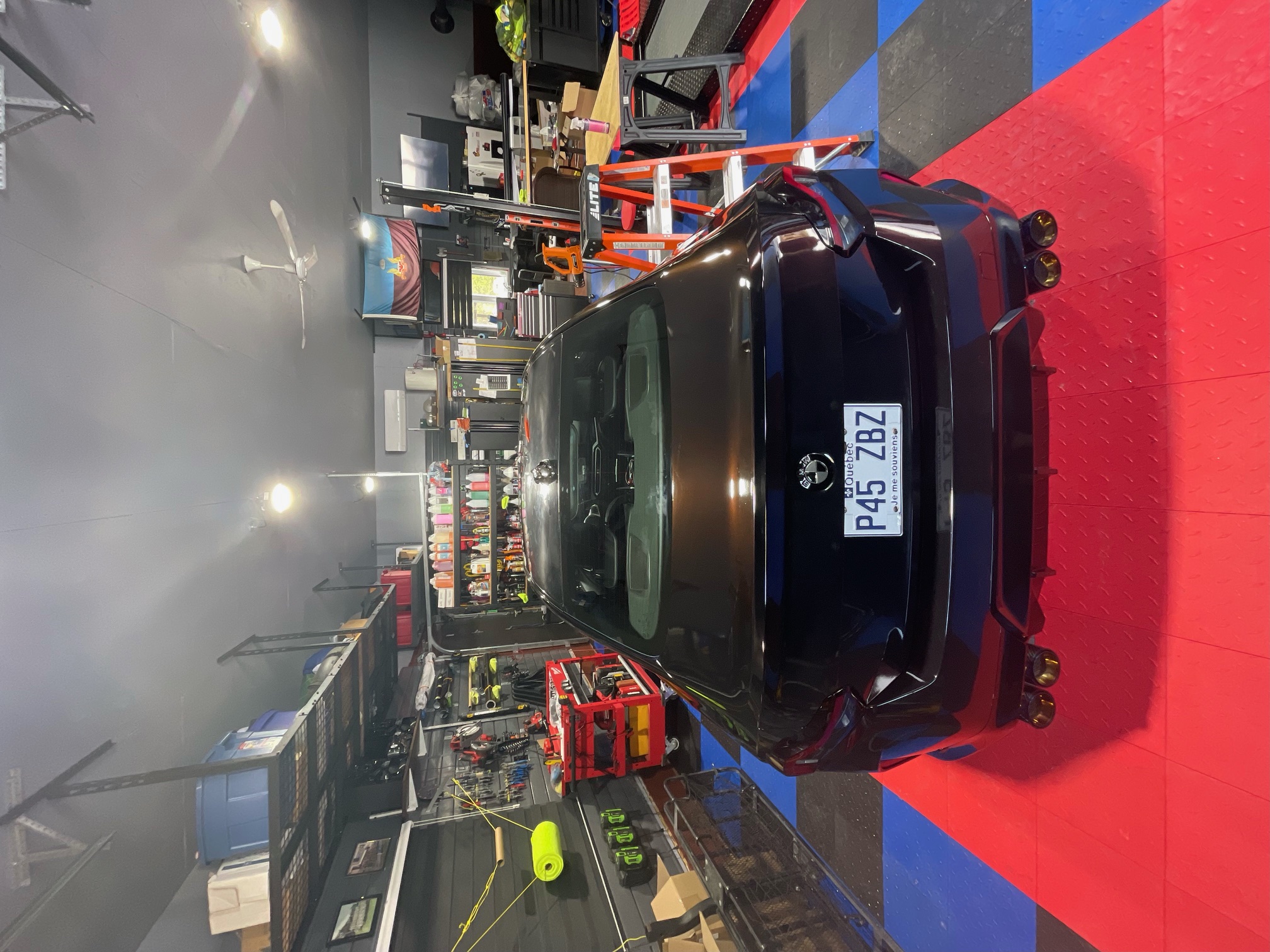 Gloss Diamond Chameleon Black Red Vinyl Wrap review Québec 05