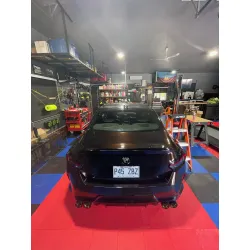Gloss Diamond Chameleon Black Red Vinyl Wrap review Québec 06