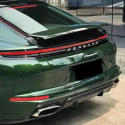 Gloss Metallic Oak Green Car Vinyl Wrap Porsche PET review Corners 01