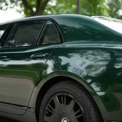 Gloss Metallic Oak Green Car Vinyl Wrap Porsche PET review Different 04