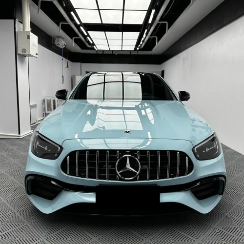 Gloss Meissen Blue Car Vinyl Wrap PET review 
