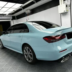 Gloss Meissen Blue Car Vinyl Wrap PET review Perfect 03