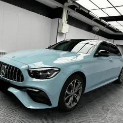 Gloss Meissen Blue Car Vinyl Wrap PET review Perfect 02