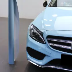Gloss Meissen Blue Car Vinyl Wrap PET review Meissen 03