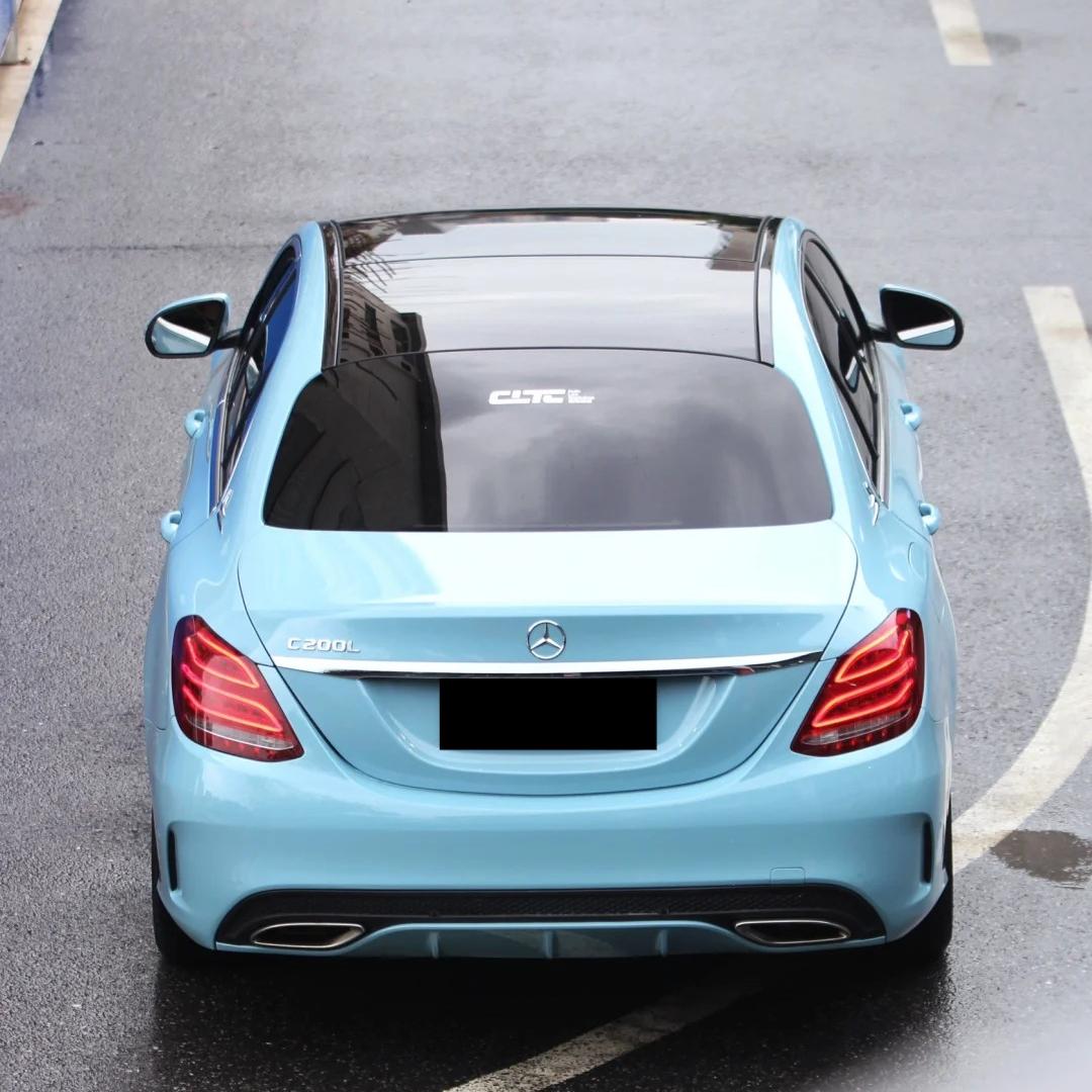 Gloss Meissen Blue Car Vinyl Wrap PET review Meissen 01