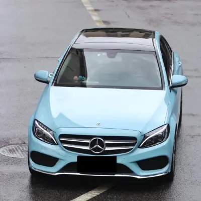 Gloss Meissen Blue Car Vinyl Wrap PET review Meissen 01