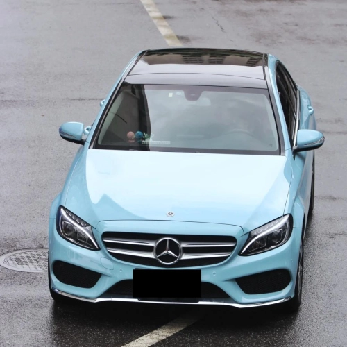 Gloss Meissen Blue Car Vinyl Wrap PET review 