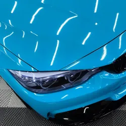 Gloss Miami Blue Car Vinyl Wrap Porsche PET review NCW 03