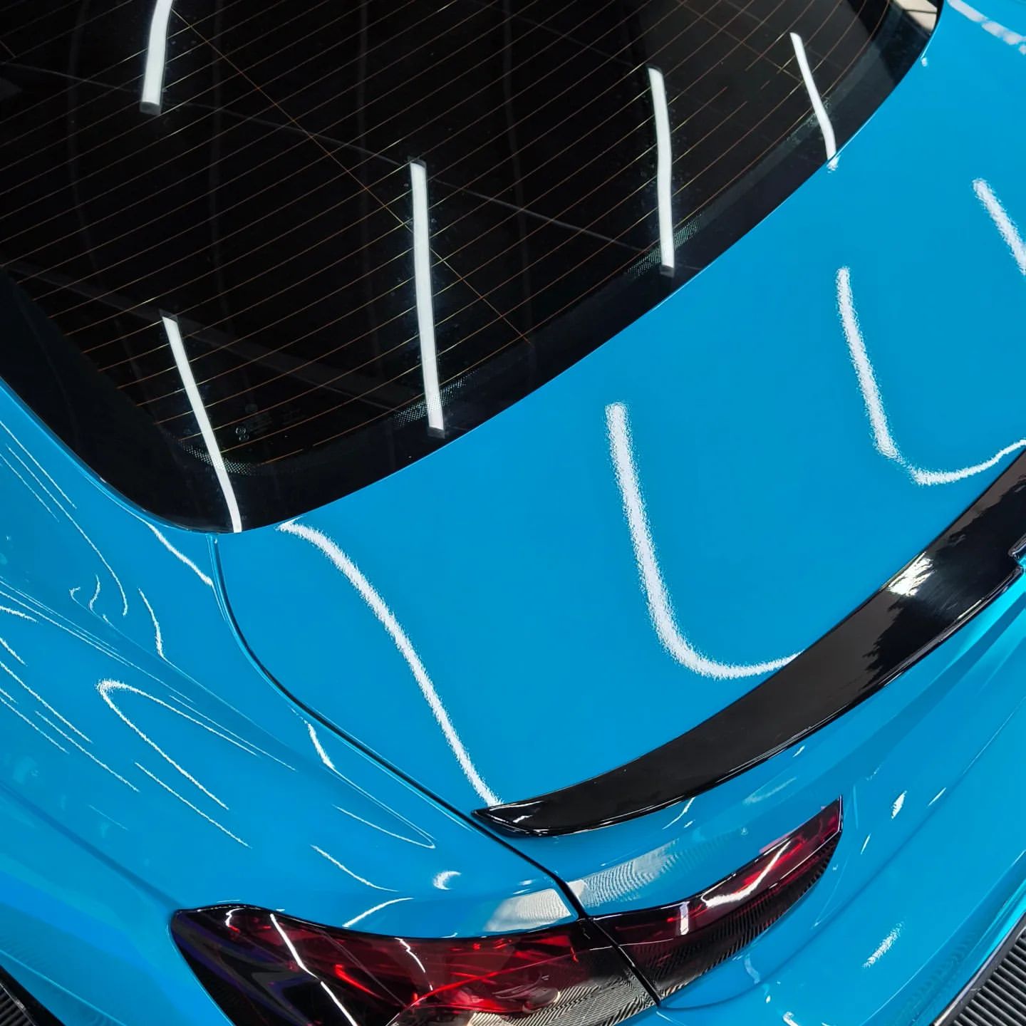 Gloss Miami Blue Car Vinyl Wrap Porsche PET review NCW 01