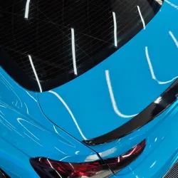 Gloss Miami Blue Car Vinyl Wrap Porsche PET review NCW 02