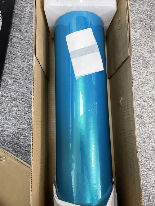 Gloss Metallic Atomic Teal Car Vinyl Wrap PET reviewed by