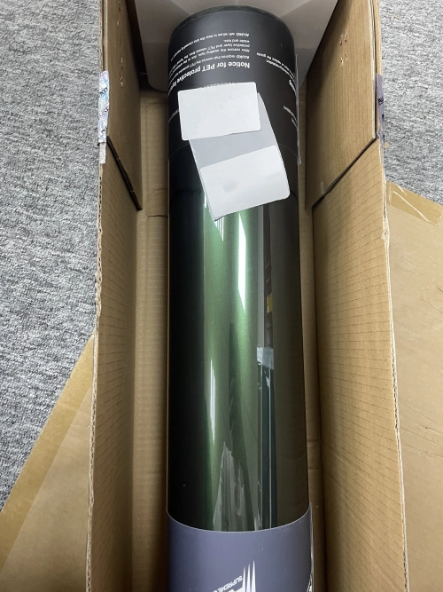 Glossy Paint Metalic Midnight Green Car Vinyl Wrap PET review 