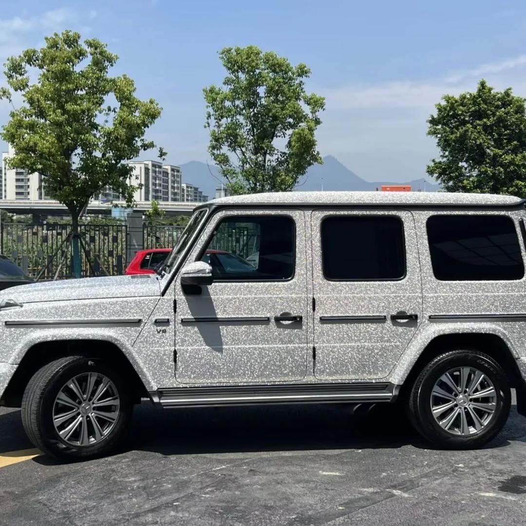 Matte Diamond Glitter Silver Car Vinyl Wrap review Malek D