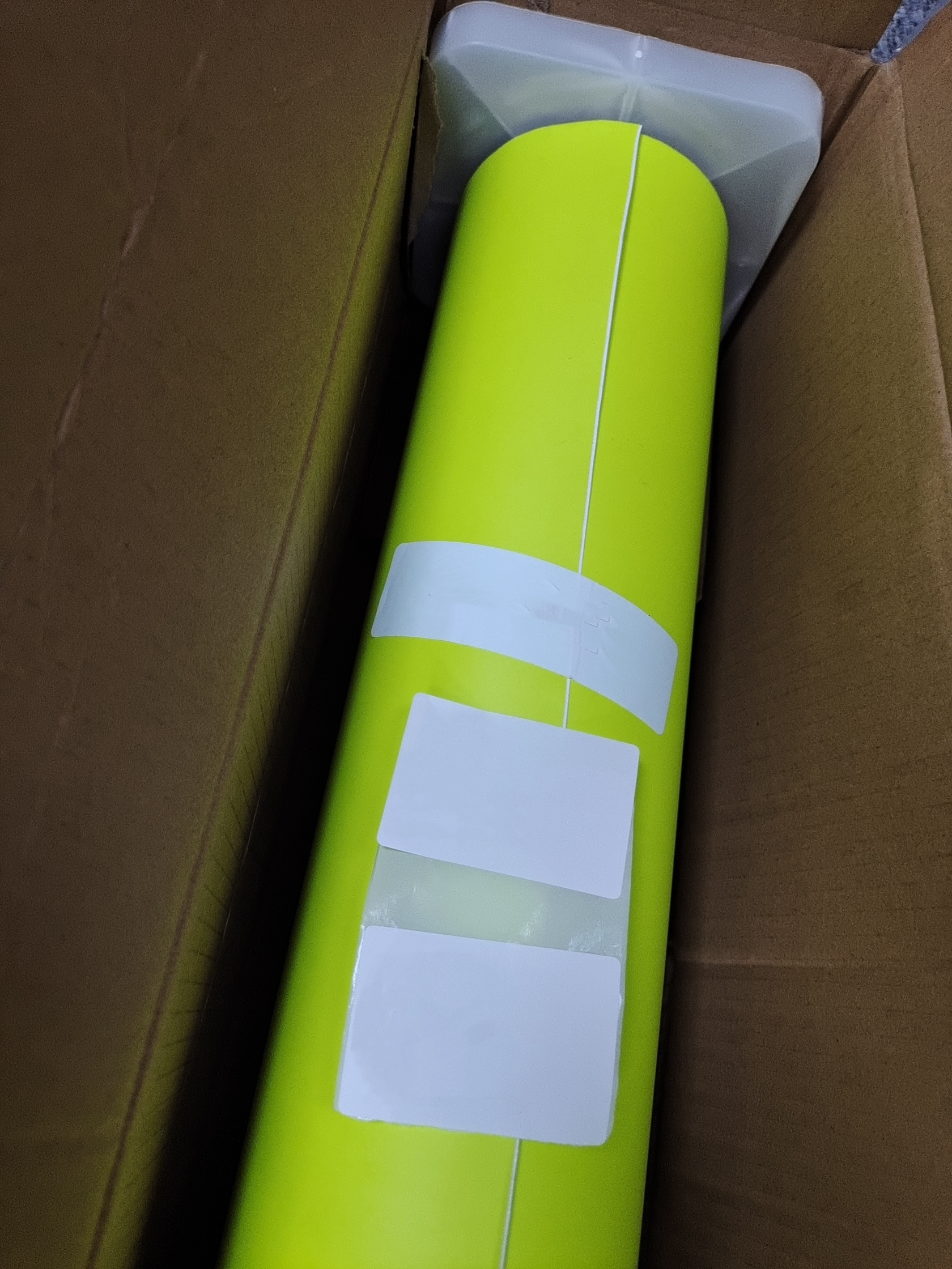 Matte Ultimate Flat Fluorescent Yellow Car Vinyl Wrap PET review Yellow