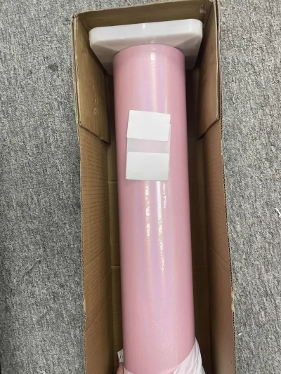Gloss Metallic Rainbow Laser Light Pink Car Vinyl Wrap review Laser