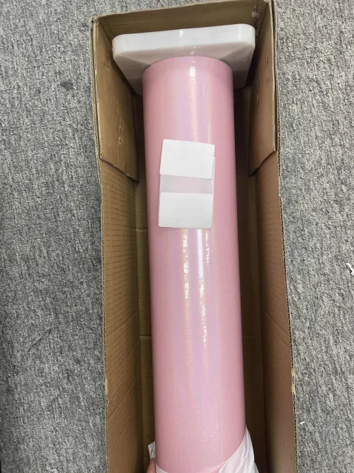 Gloss Metallic Rainbow Laser Light Pink Car Vinyl Wrap review 