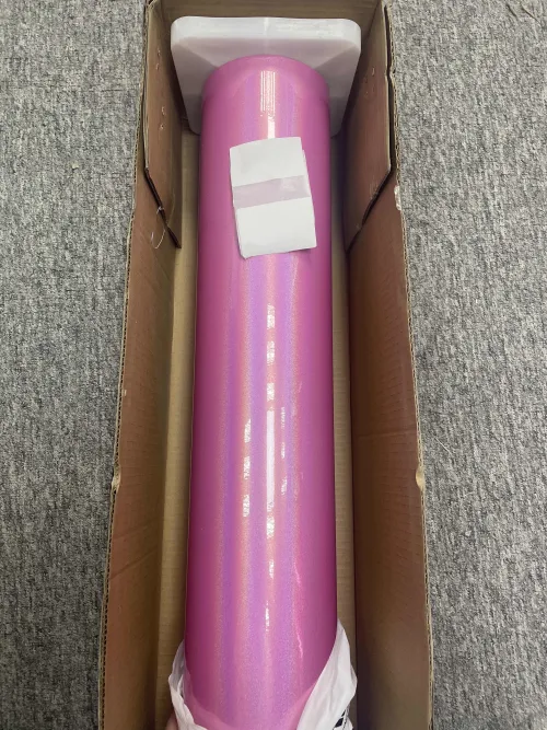 Gloss Metallic Rainbow Laser Pink Car Vinyl Wrap review 