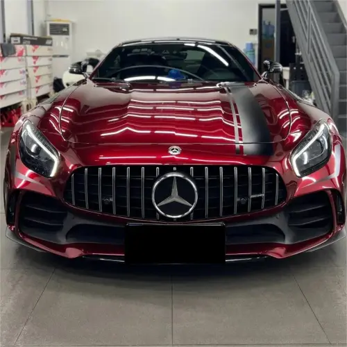 Ultra Glossy Liquid Dragon Red Car Vinyl Wrap PET review 