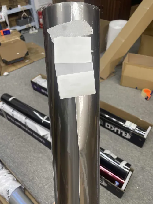 Gloss Liquid Metallic Silver Car Vinyl Wrap PET  review 