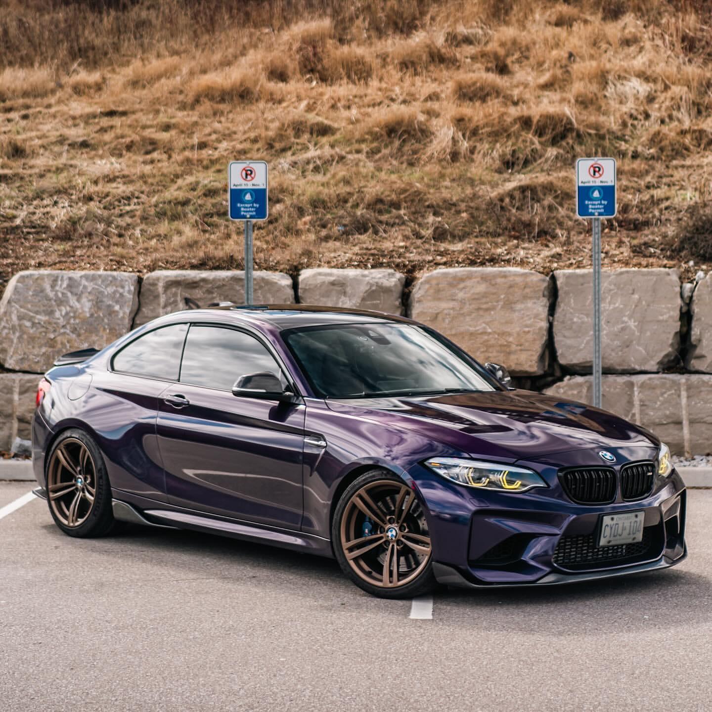 Gloss Metallic Midnight Purple Car Vinyl Wrap BMW PET review Mis 00