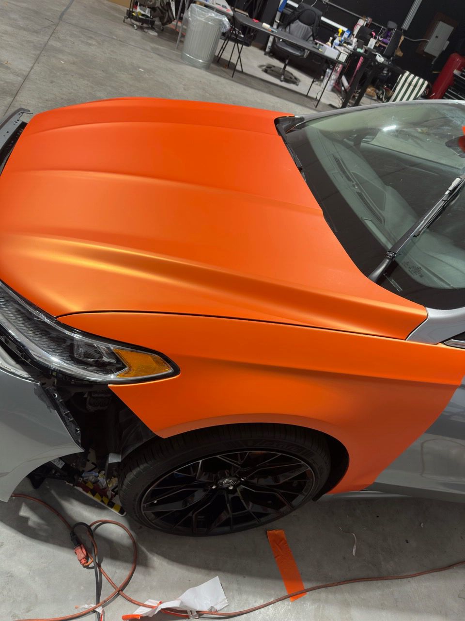 Ultimate Flat Matte Metallic Stunning Orange Car Vinyl Wrap PET review Lawson 00