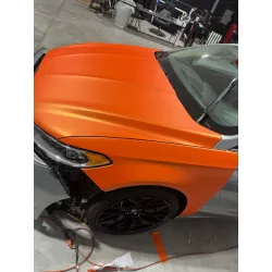 Matte Metallic Satin Stunning Orange Car Vinyl Wrap review Lawson 01