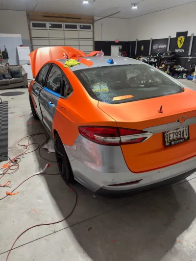 Matte Metallic Satin Stunning Orange Car Vinyl Wrap review Lawson 01