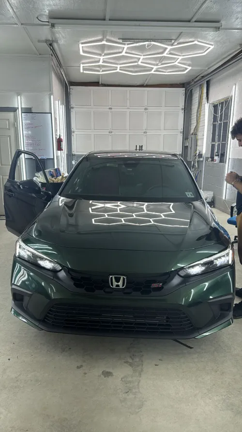 Glossy Paint Metalic Midnight Green Car Vinyl Wrap PET review 