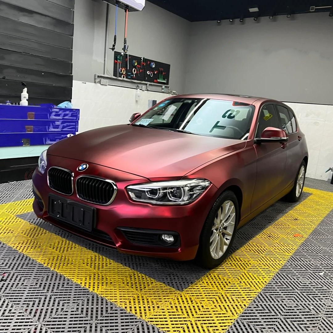 Satin Chrome Metallic Romanee Red Car Vinyl Wrap  review Romance 00