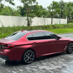 Matte Chrome Metallic Romance Red Car Vinyl Wrap PET review Finish 03