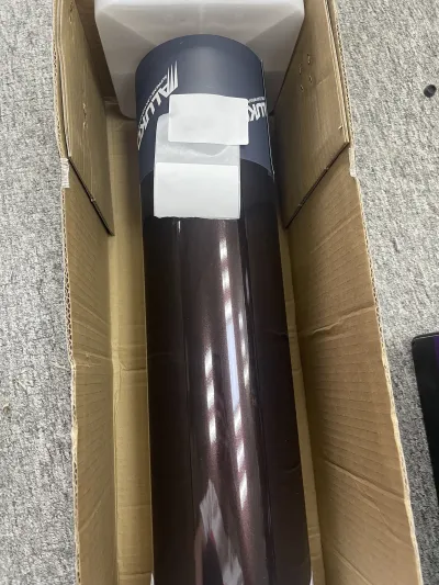 Gloss Metallic Mahogany Red Car Vinyl Wrap PET review Mahogany