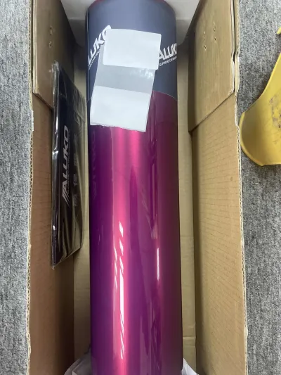 Gloss Metallic Pagoda Red Car Vinyl Wrap PET review Pagoda
