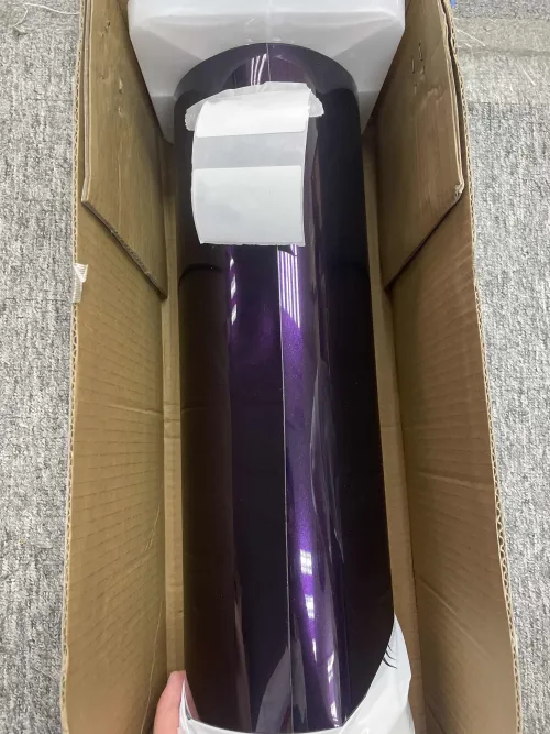 Gloss Metallic Gentian Purple Car Vinyl Wrap  PET review 