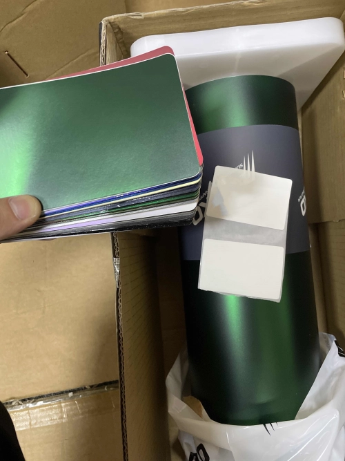 Matte Metallic Chrome Venom Green Car Vinyl Wrap PET review 