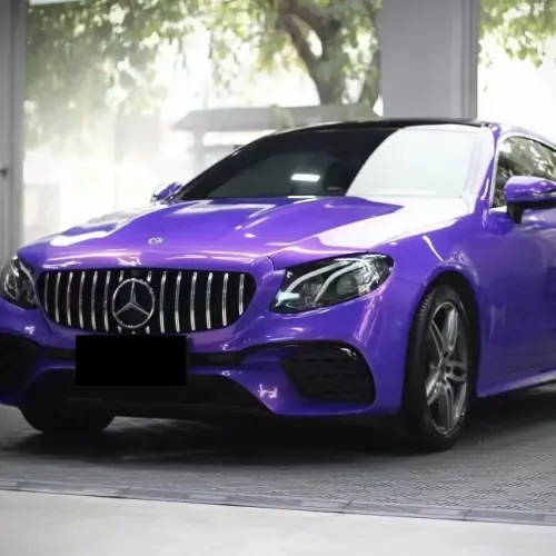 Glossy Metallic Royalty Purple Explosion Purple Vinyl Wrap PET review 