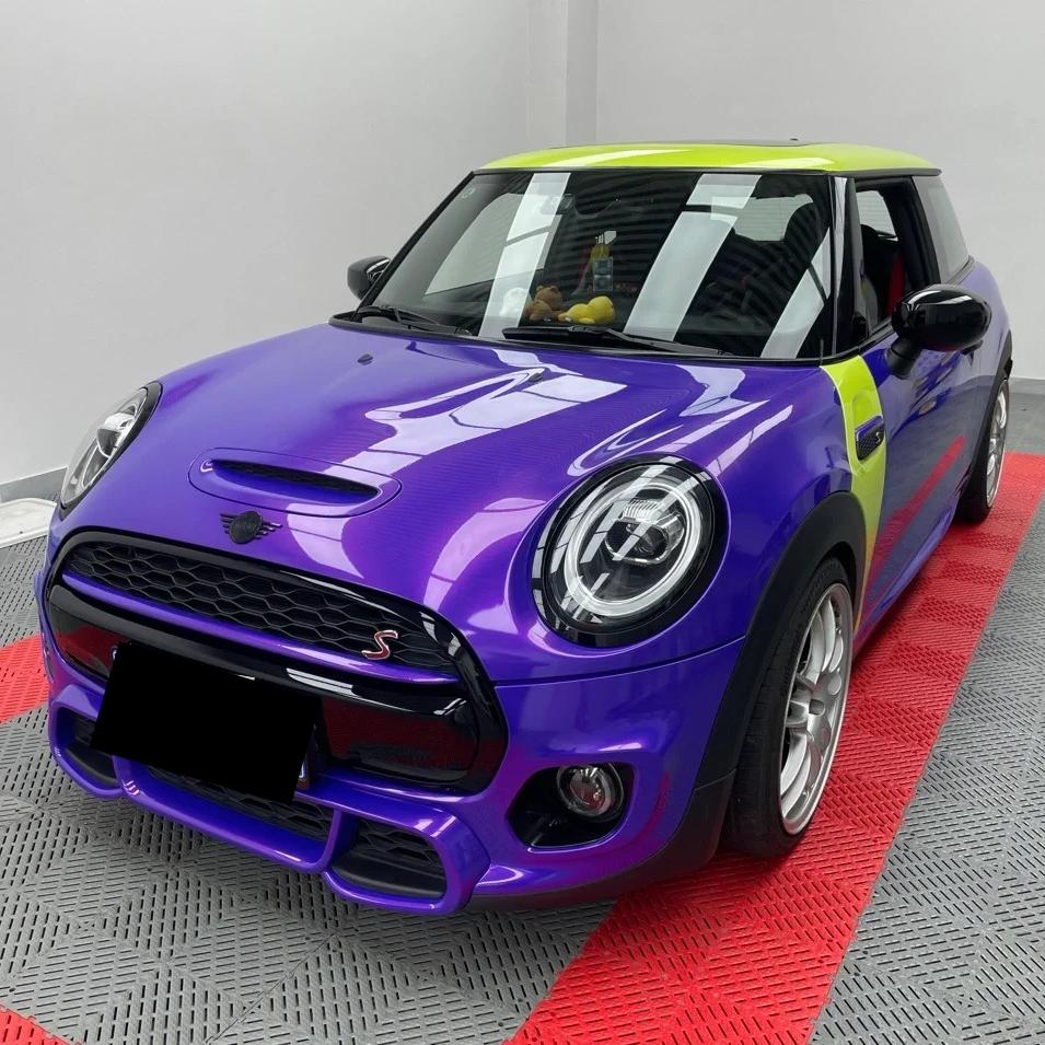 Glossy Metallic Royalty Purple Explosion Purple Vinyl Wrap PET review Aurora
