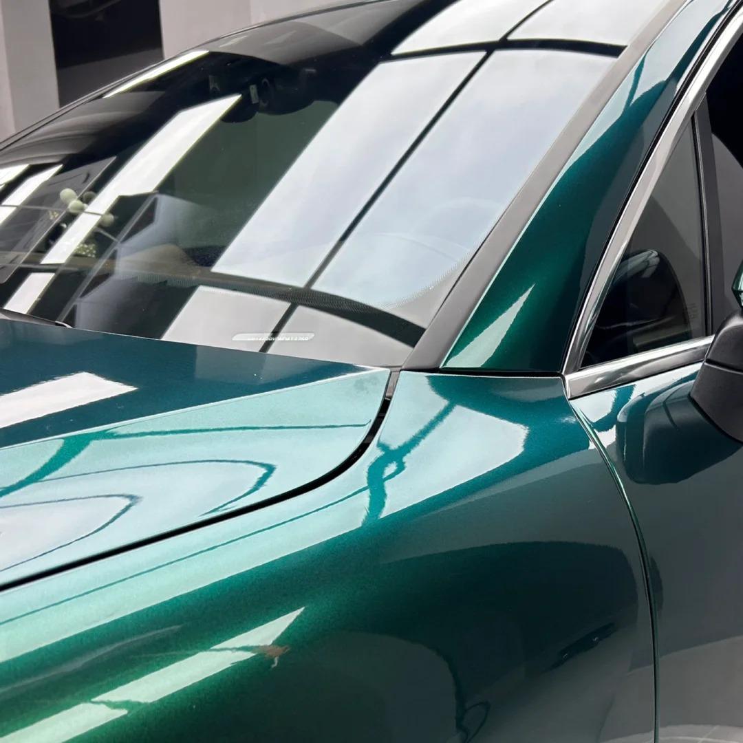 Gloss Metallic British Royal Green Car Vinyl Wrap PET  review British 02